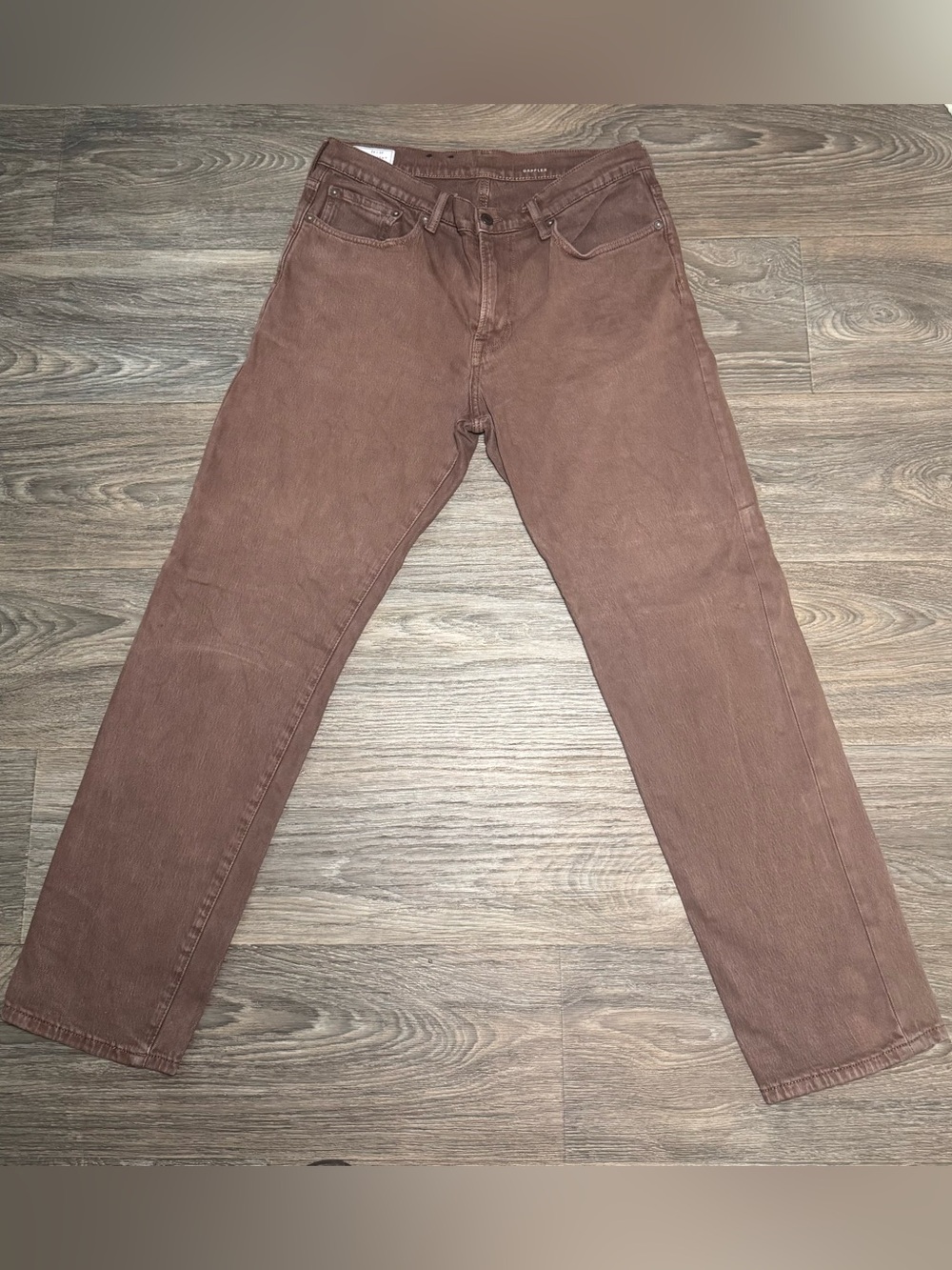 GAP Straight GapFlex Brown Jeans Men's Size 34x32 Stretch Denim